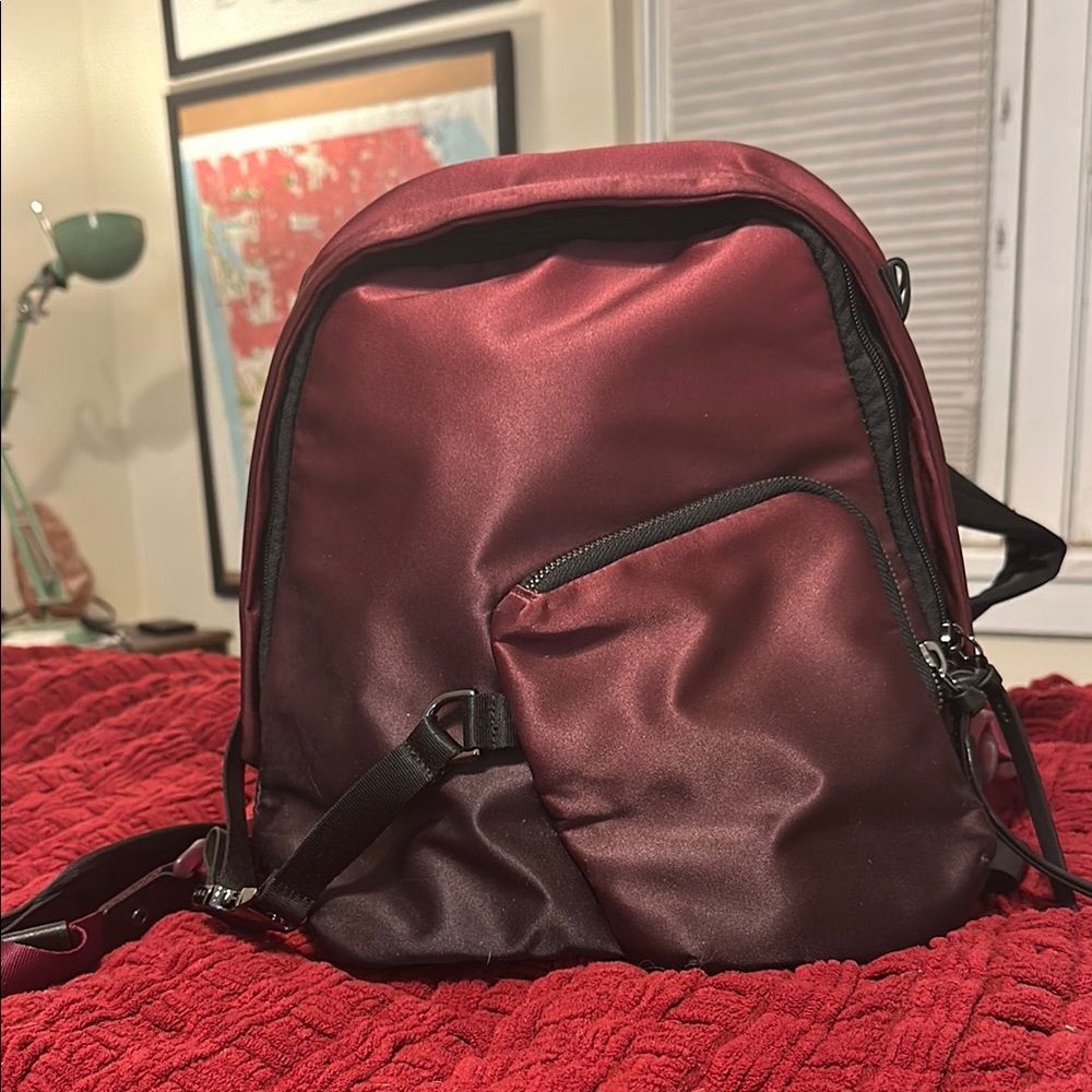 TUMI Nylon Burgundy Mini Backpack